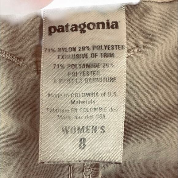 Patagonia Women’s Lightweight‎ Camping Hiking Cargo Pants Beige Size 8 - Picture 10 of 10